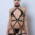 Vegan Deri Harness, Full Body Deri Harness, Erotik Deri İç Giyim - Brf1331