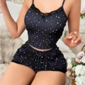 Yıldız Desenli Askılı Şortlu Pijama Takımı