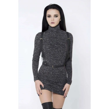 Beli Kurdeleli Şık Deri Harness - Brf177