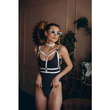 Choker Detaylı Şık Göğüs Kemer - Brf990