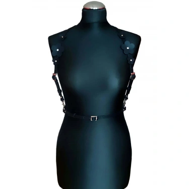 Çiçek Detaylı Çık Göğüs Harness - Brf906