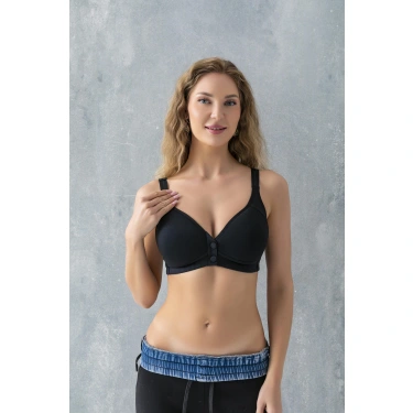 Çıtçıtlı Toparlayıcı Minimizer Sütyen Siyah (brf11991)
