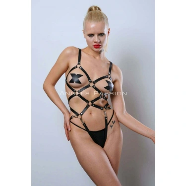 Deri Fantezi Giyim, Vücudu Saran Full Body Harness - Brf811