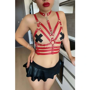 Deri İç Giyim Fantazi Deri Büstiyer - Brf511