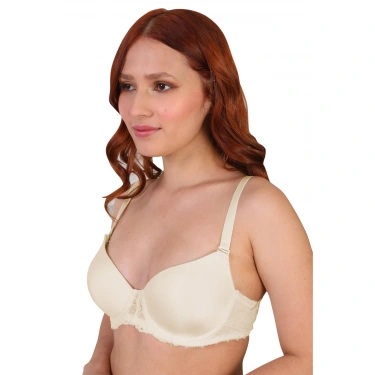 Ekru Mı 189b Pedli Dantelli Balenli Sütyen