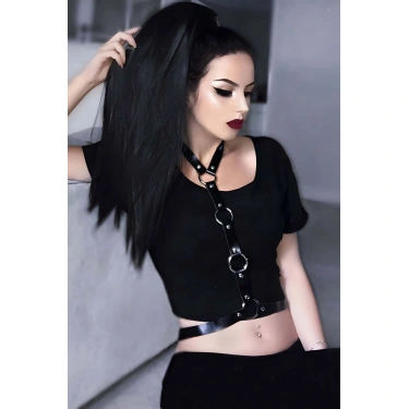 Elbise Üzeri Şık Deri Harness - Brf423