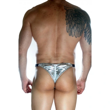 Erkek  Arkası Büzgülü Gümüş Brazillian Slip