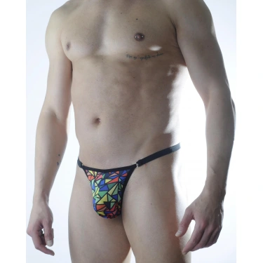 Erkek Renkli Metalli Tanga İç Çamaşırı