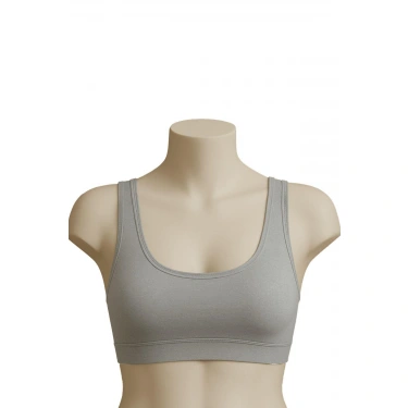 Gri Mı Emay 1816 6'lı Pedli Kalın Askılı Alıştırma Sütyeni