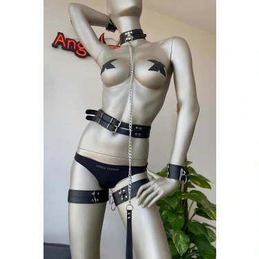 Korse, Tasma, Bileklik Ve Bacak Bantlı Harness Takım