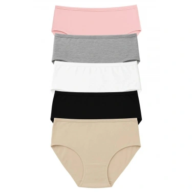 Pk40004 Büyük Beden Yüksek Bel Külot 5 Li Paket