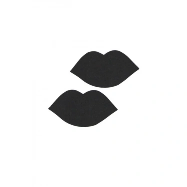 Siyah Dudak Şeklinde Fantezi Göğüs Ucu Kapatıcı