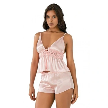 Somon Saten Şort Takımı 9208