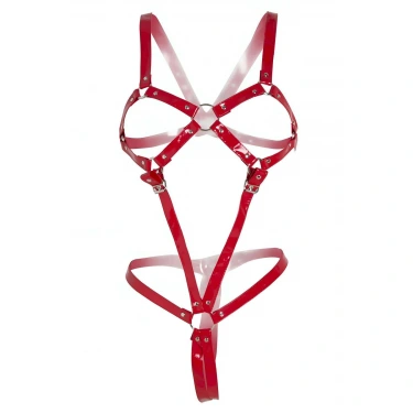 Tokalı Seksi Deri Fantazi Giyim - Brf312