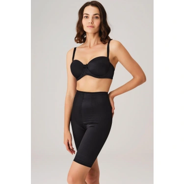 Toparlayıcı Bel Ve Bacak İnceltici Dikişli Uzun Paçalı Orta Bel Sıkı Şort Korse