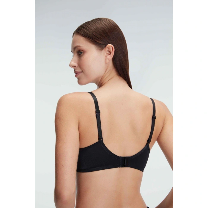 Balenli Desteksiz Dolgusuz Askıları Çıkabilen Günlük Klasik T-shirt Sütyeni