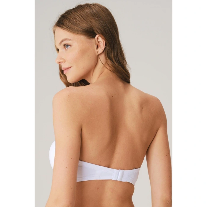 Balenli Desteksiz Dolgusuz Askısız Straplez Yumuşak Süngerli Günlük Klasik T-shirt Sütyeni