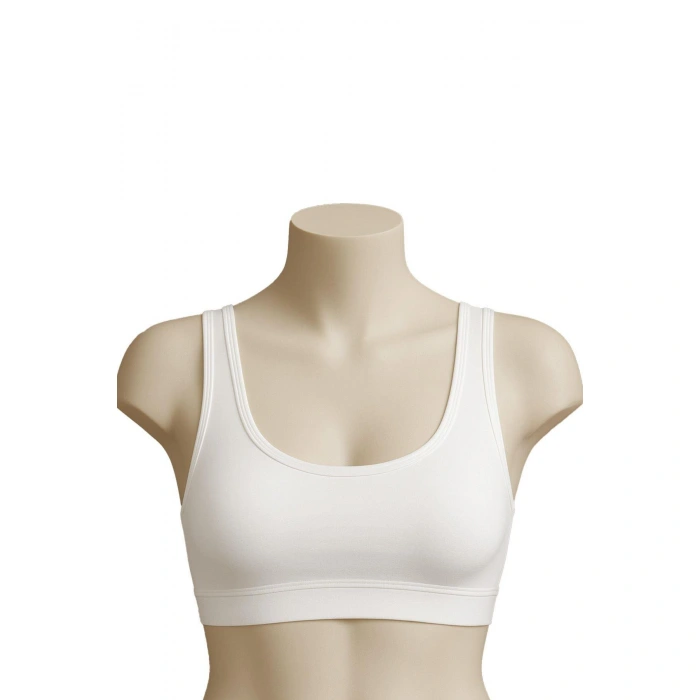 Beyaz Mı Emay 1816 6'lı Pedli Kalın Askılı Alıştırma Sütyeni