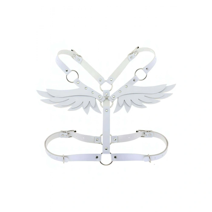 Deri Ve Melek Kanadı Detaylı Şık Harness - Brf642