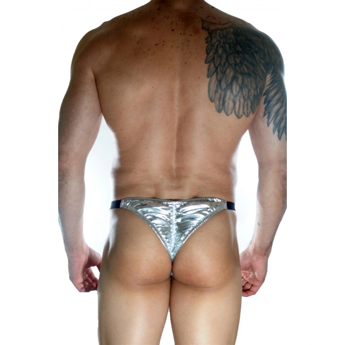 Erkek  Arkası Büzgülü Gümüş Brazillian Slip