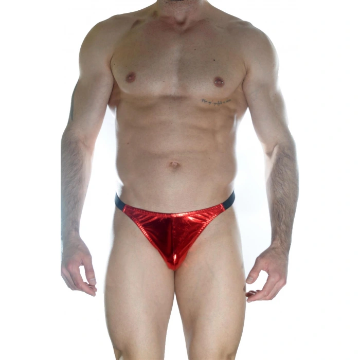 Erkek  Arkası Büzgülü Kırmızı Brazillian Slip