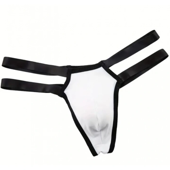 Erkek  Beyaz Lastikli Tanga İç Giyim