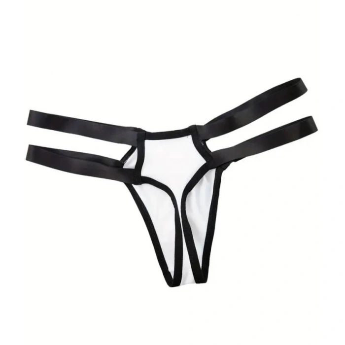 Erkek  Beyaz Lastikli Tanga İç Giyim