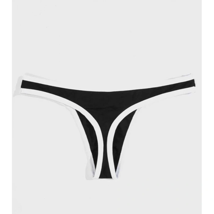 Erkek  Biyeli Siyah Tanga