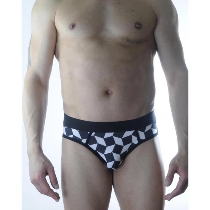 Erkek Fantezi Küp Desenli Jockstrap