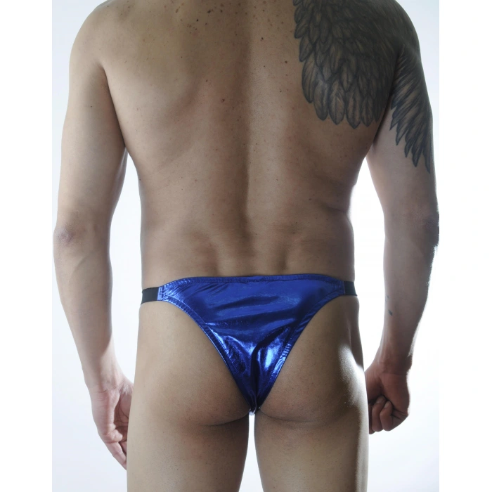 Erkek Mavi Lame Brazillian Slip İç Çamaşırı