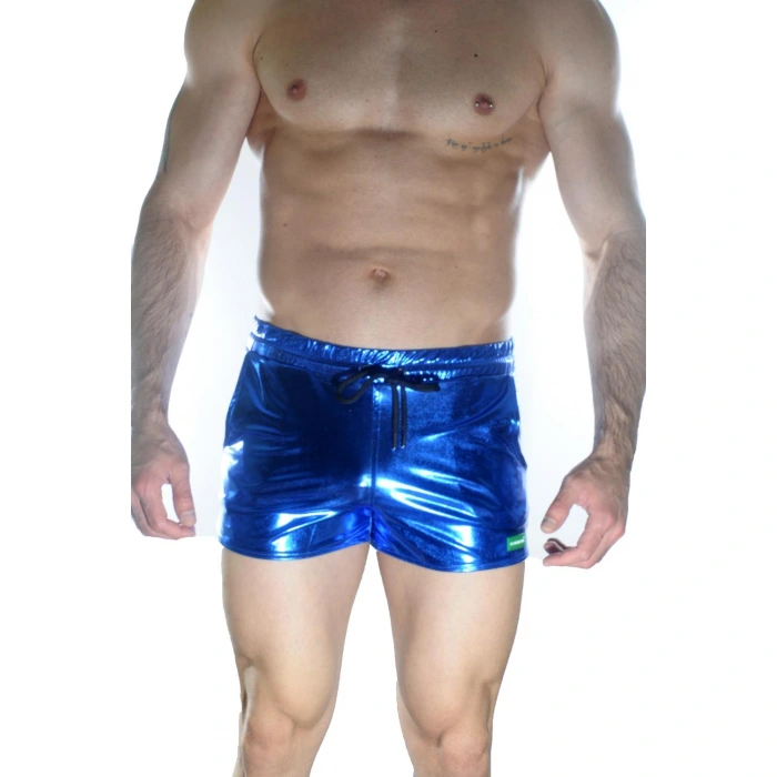 Erkek Mavi Lame Short