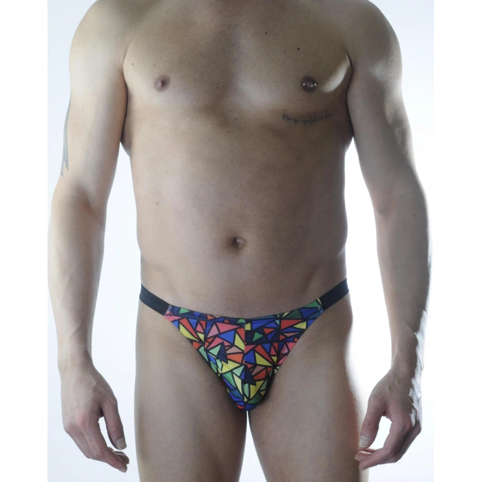 Erkek Renkli Desenli Brazillian Slip