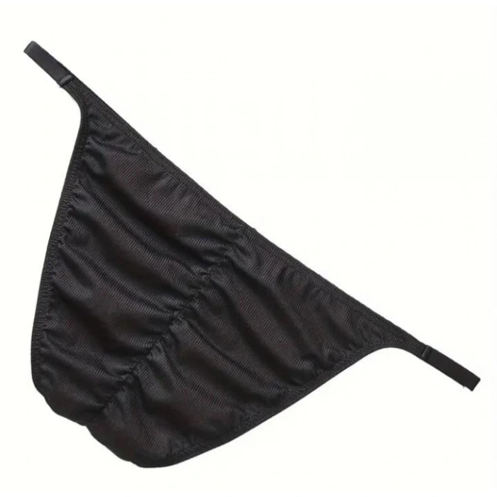 Erkek  Siyah Büzgülü Slip İç Giyim