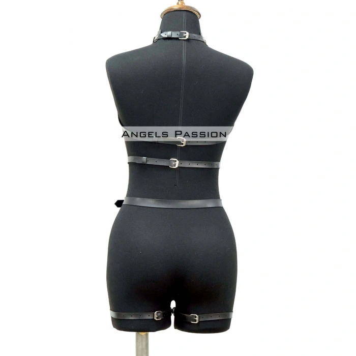 Fantazi İç Giyim Zincirli Erotik Harness Takım - Brf1081