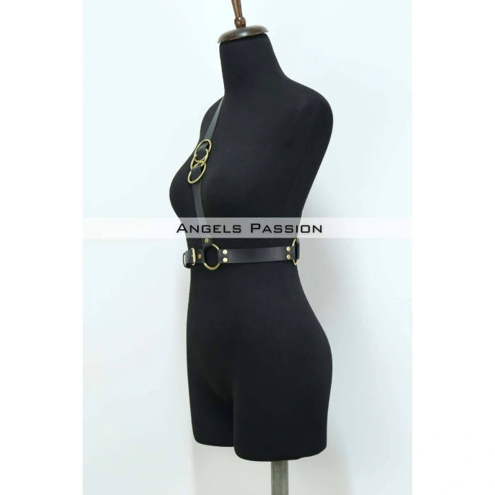 Göğüs Üzeri Tek Askılı Deri Bel Kemeri, Seksi Aksesuar - Brf1183_kopya(1)