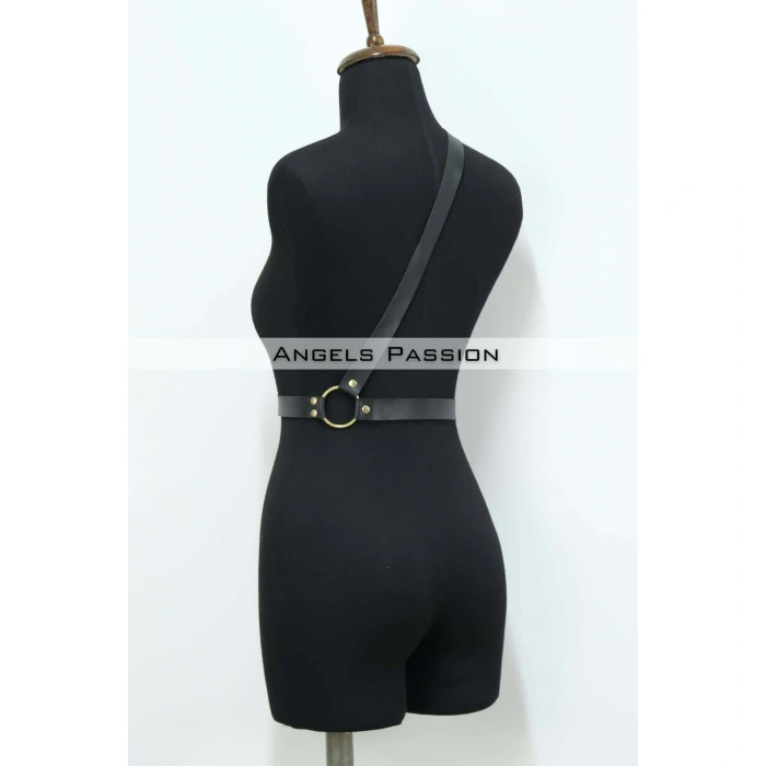 Göğüs Üzeri Tek Askılı Deri Bel Kemeri, Seksi Aksesuar - Brf1183_kopya(1)