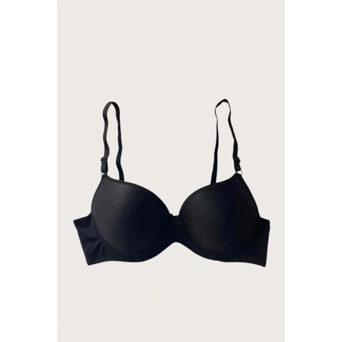 Mikro Kumaş Push Up Dolgulu Balenli Günlük Tek Destekli Sütyen