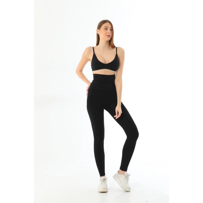 Siyah Mı 3904 Göğüs Altı Yüksek Bel Toparlayıcı Tayt