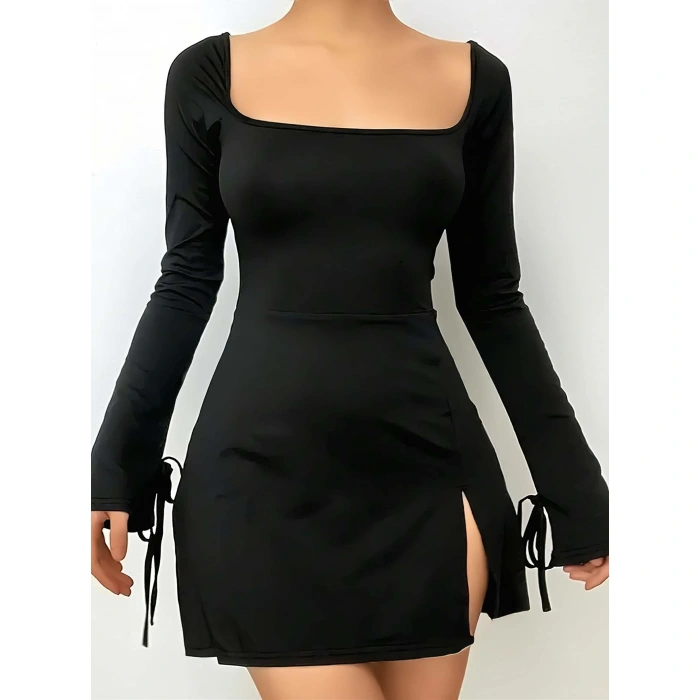 Siyah Şık Fantezi Elbisesi, Kadın Gecelik