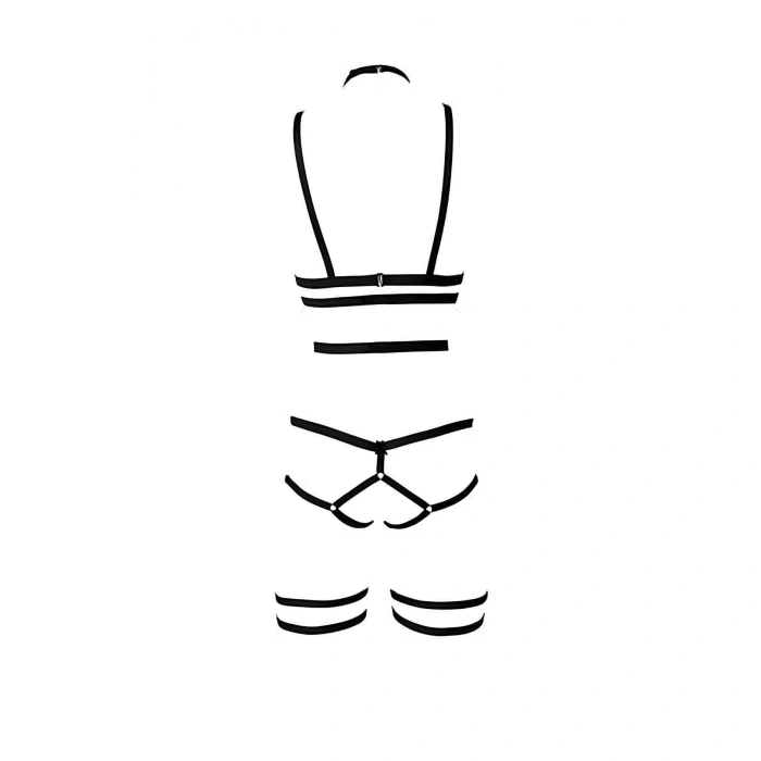 String - Sütyen Jartiyer Harness Takım - Brf142