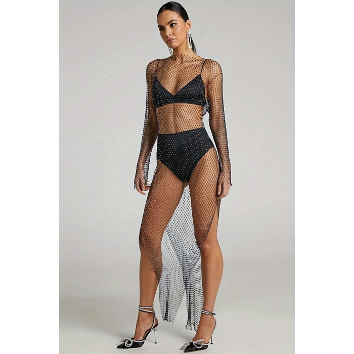 Uzun Kollu Uzun Elbise.