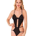 Siyah Lcralı Tül Bodysuit - 931