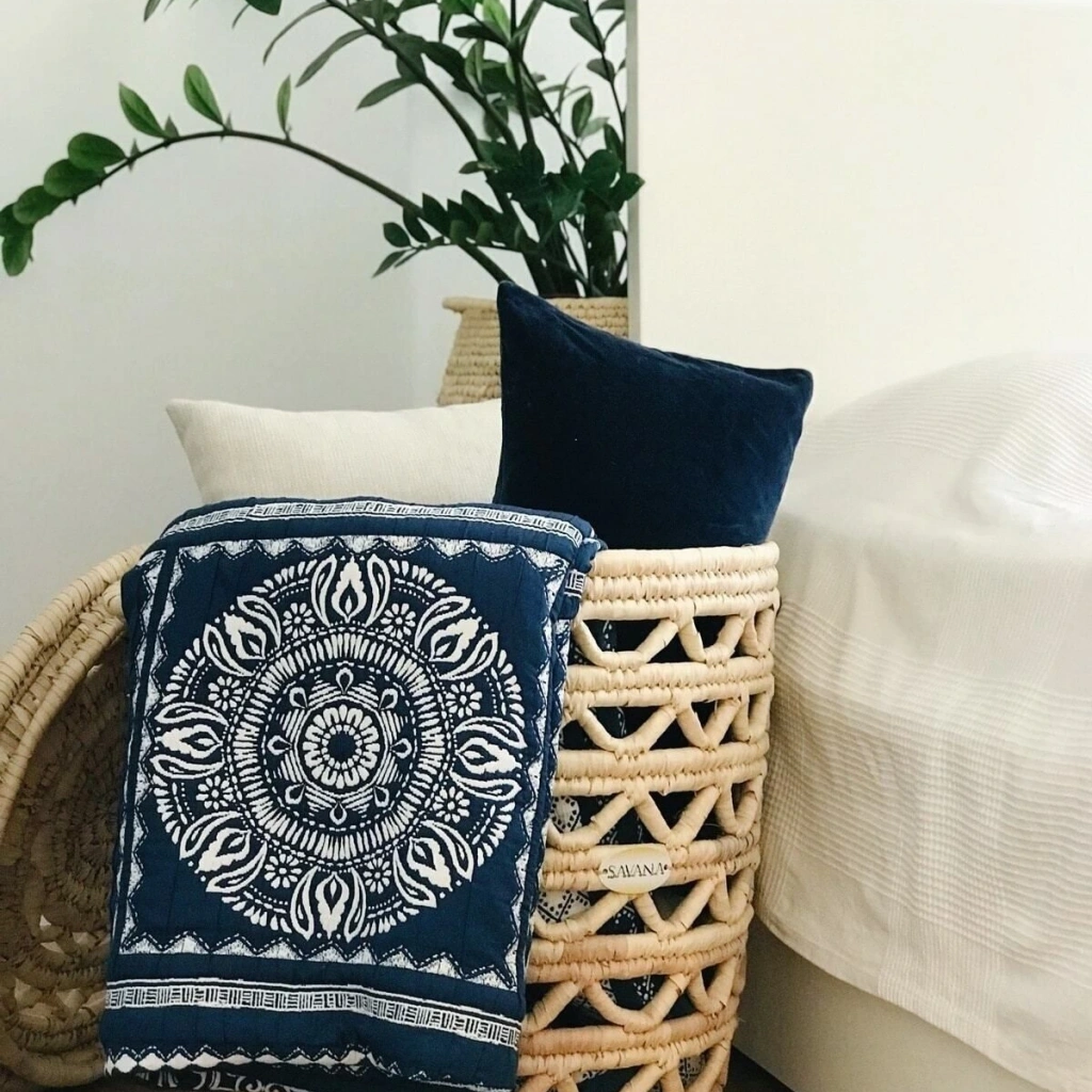 Vervain Hasır Sepet (ÇAP 50CM X YÜKSEKLİK 50 CM)