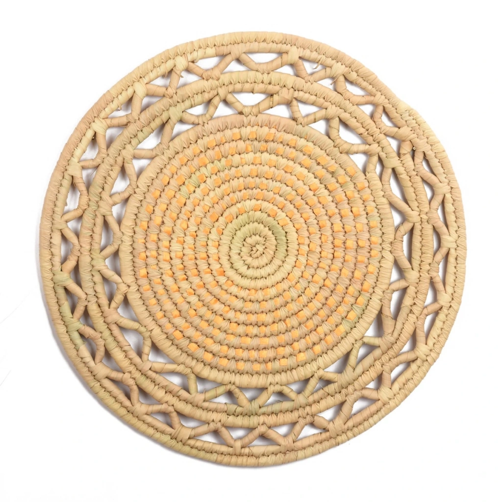 Vinca Hasır Duvar Tabağı_ Turuncu_ 40 Cm