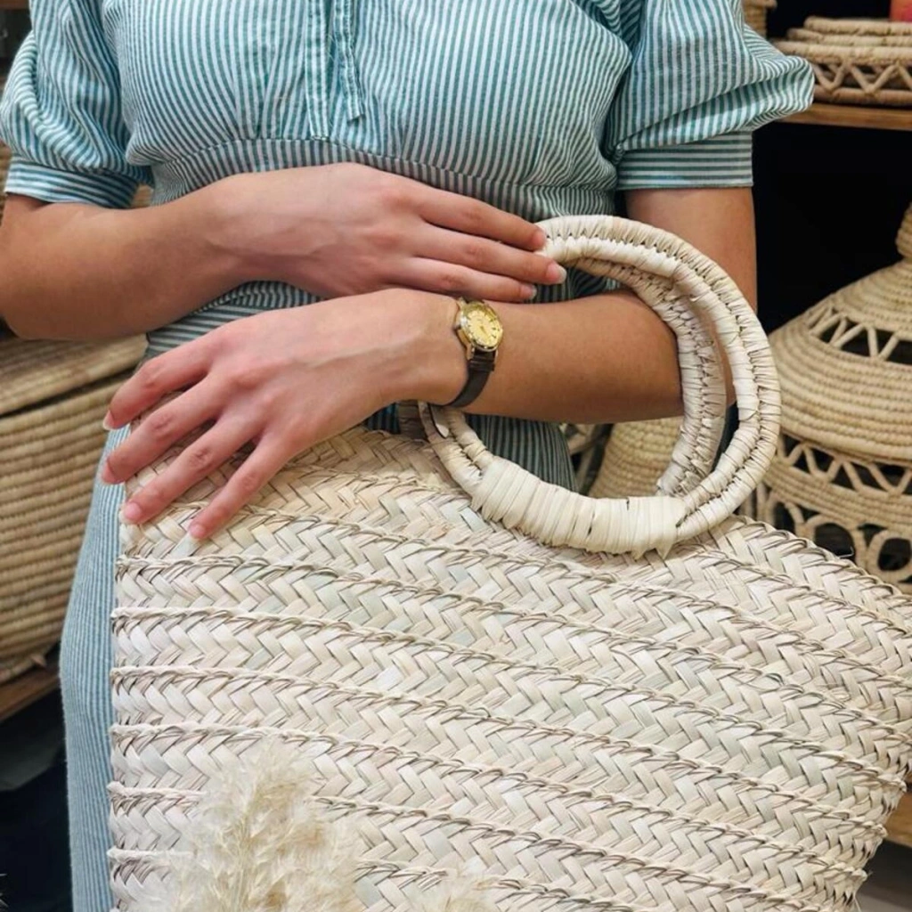 pınus Palmiye Hasır Çanta