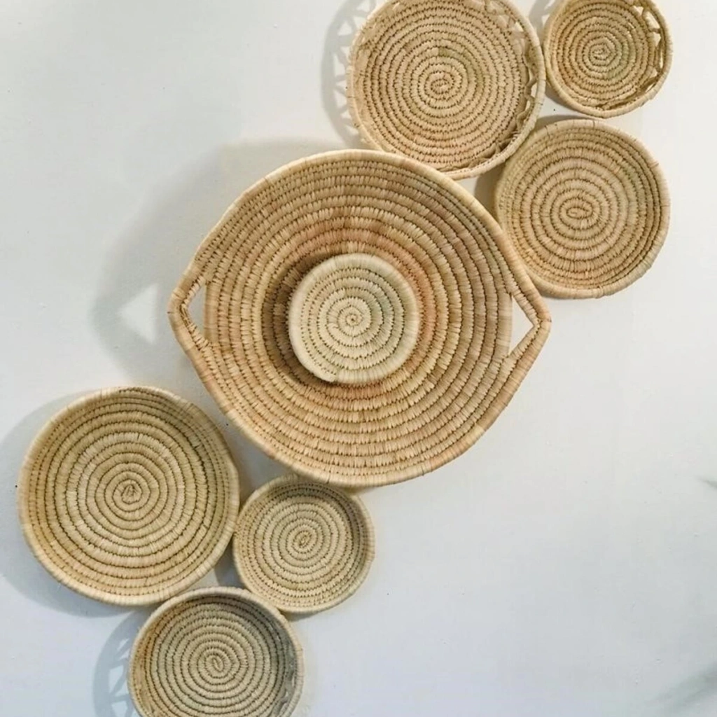 Carssula Hasır Duvar Tabağı Seti_ 8li set