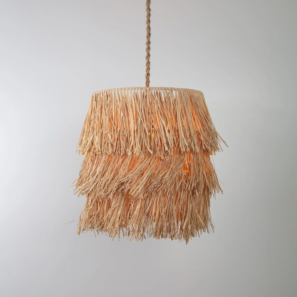 SARKIT & AVİZE , RAFYA AVİZE , AYDINLATMA 35 CM