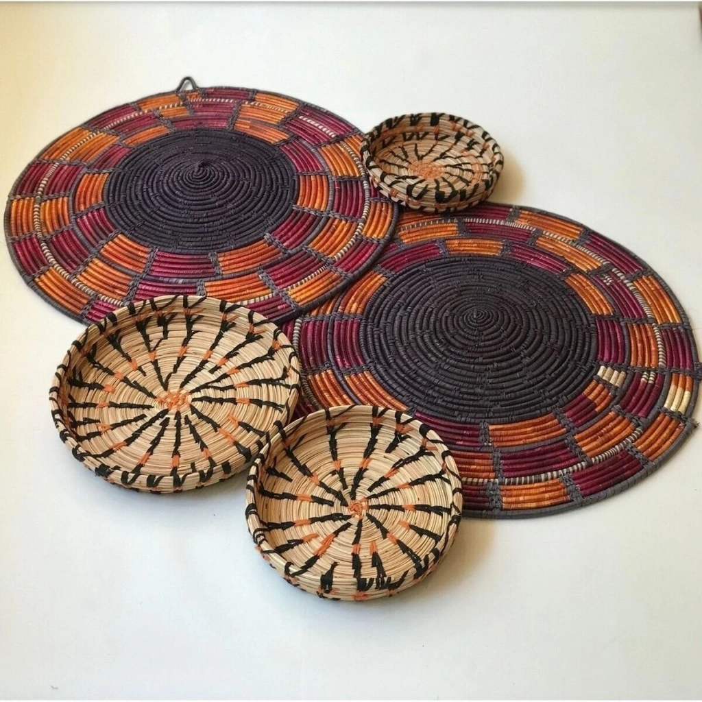 Amaryllis Hasır Duvar Tabağı 5li set