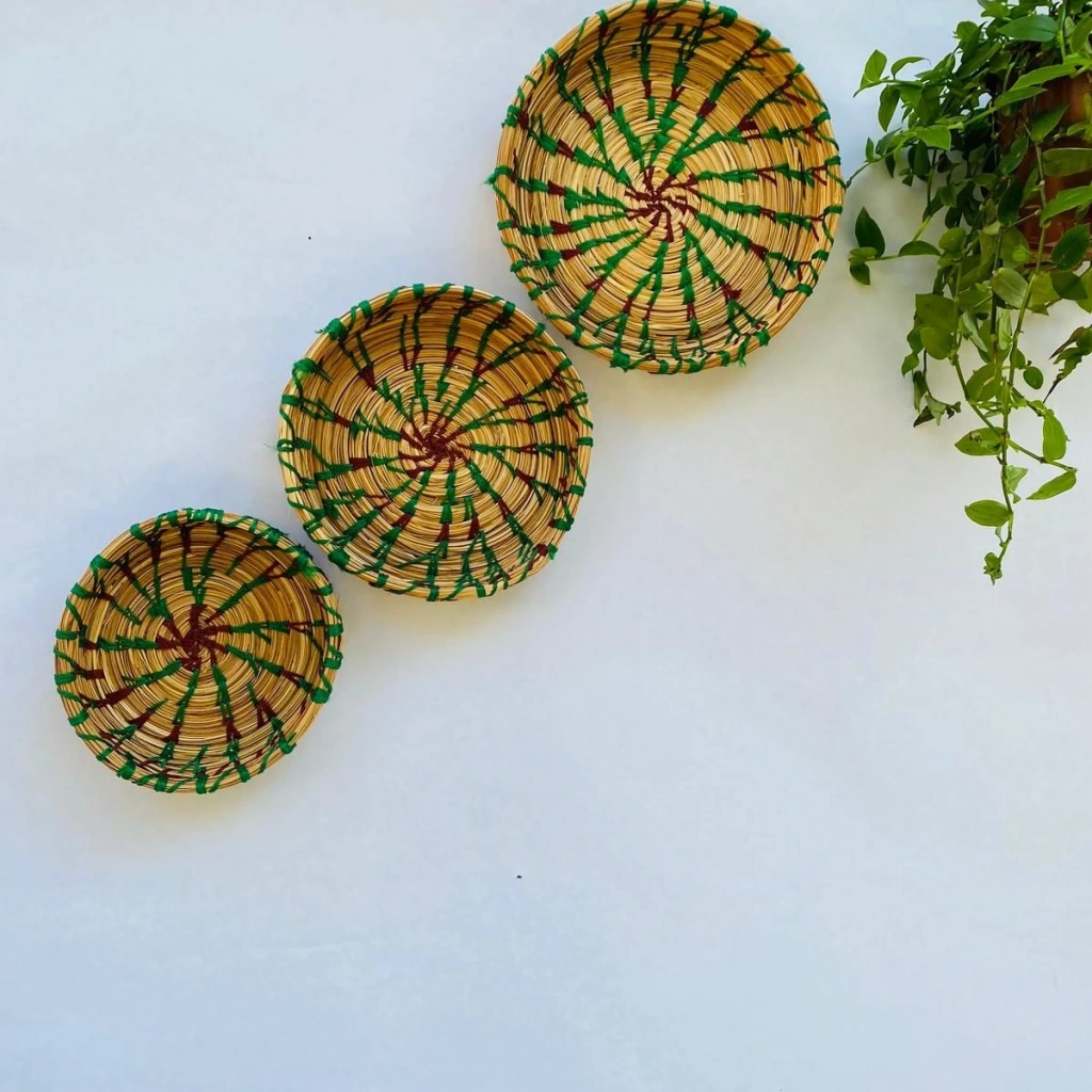 Bergenia Hasır Duvar Tabağı Seti