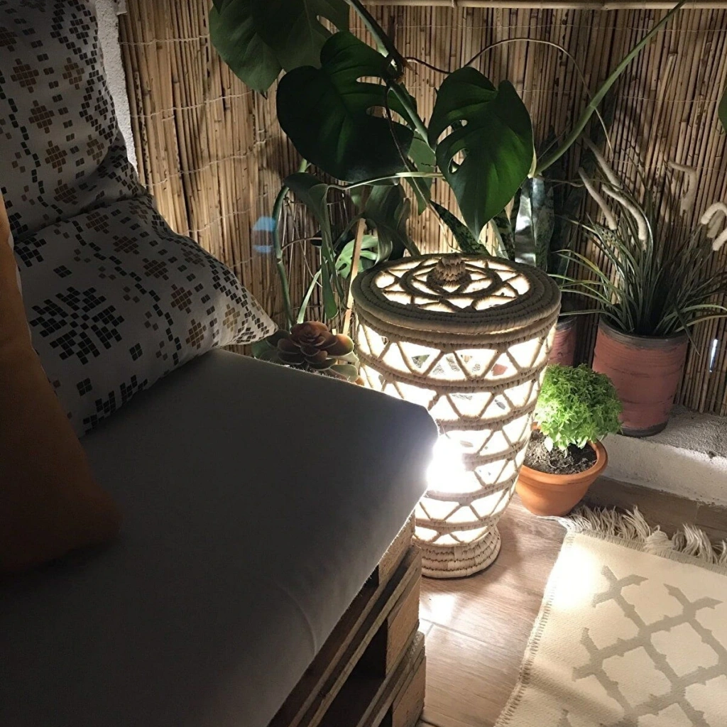 Fennel Hasır Yer Aydınlatma Büyük Boy